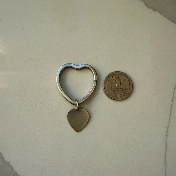 Tiffany & Co. Heart Keychain Sterling Silver 925 Large Size - Picture 7 of 10